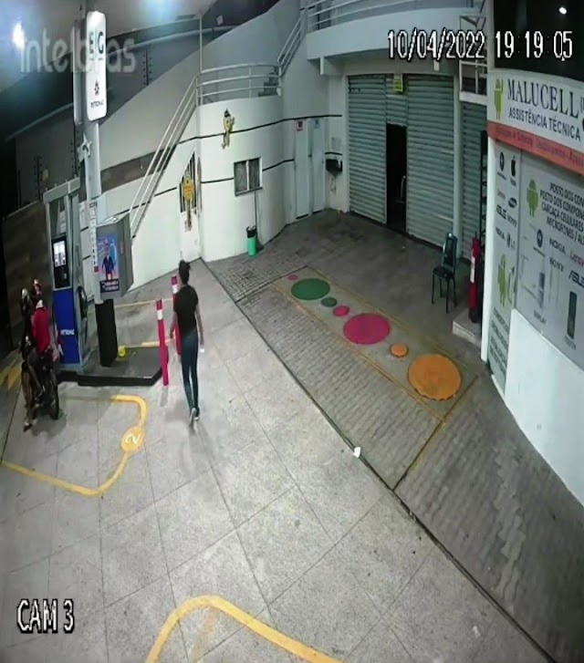 Câmera de monitoramento flagra assalto em Posto de Combustíveis no Centro de Parnaíba