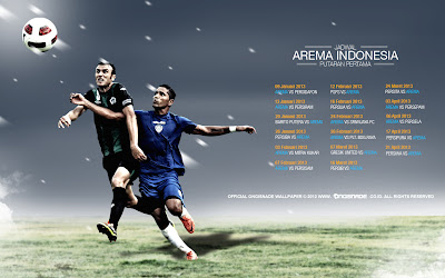 Wallpaper Jadwal Arema Malang Indonesia ISL Edisi 11 Februari 2013