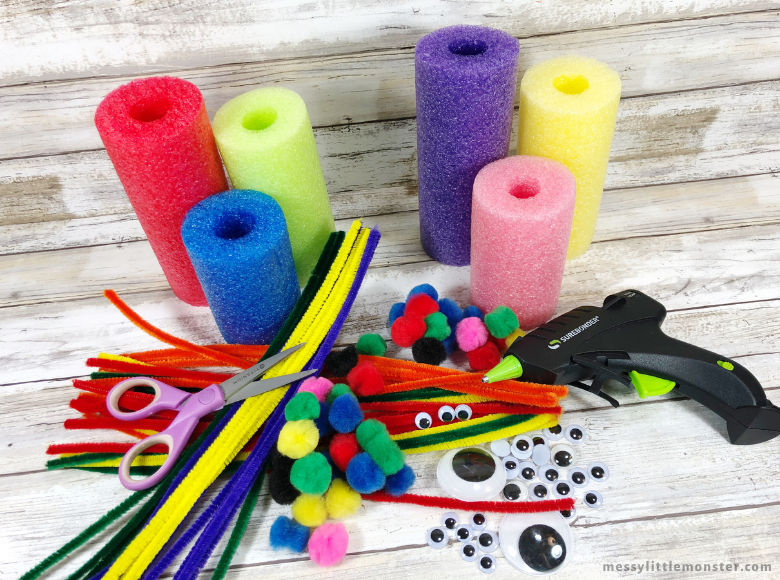 pool noodle monster craft supplies