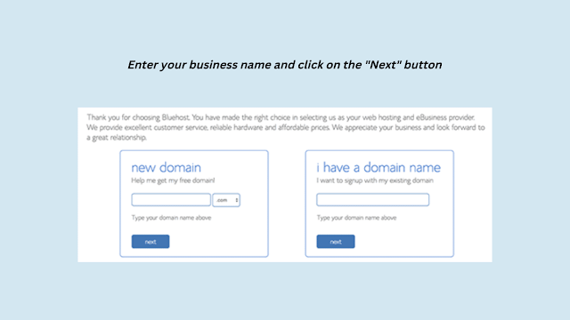 Enter domain name