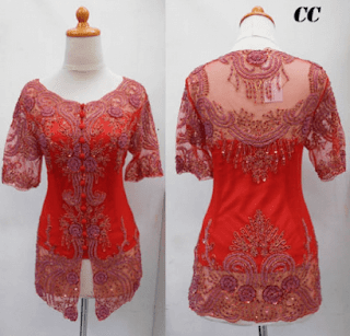 desain baju kebaya modern lengan pendek