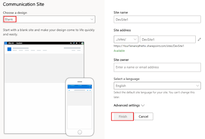 Create Development Site - Step 3