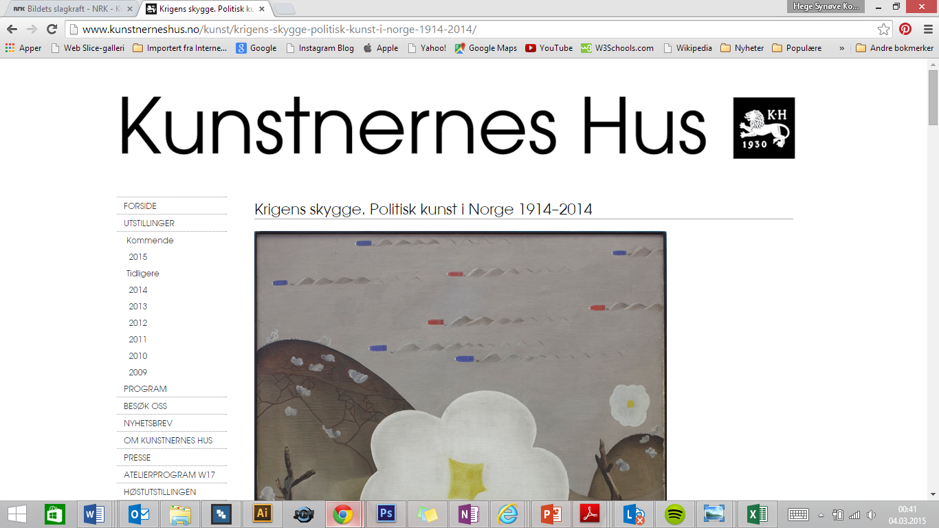 http://www.kunstnerneshus.no/kunst/krigens-skygge-politisk-kunst-i-norge-1914-2014/