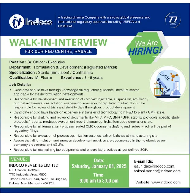 Indoco Walk In Drive For Formulation Development Indoco Walk In Drive For Formulation Development