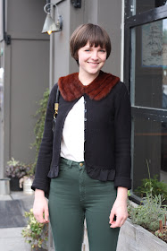 Amanda King Seattle Street Style bangs high waisted pants