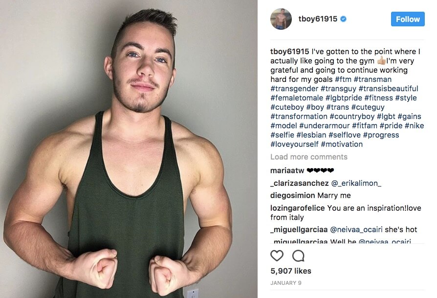Transgender Man Posts His Before And After Pictures To Send A Positive Message