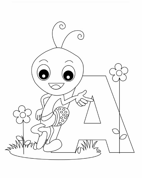 Letter A Coloring Page