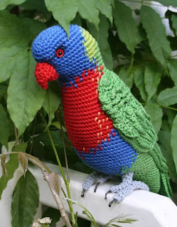 Amigurumi Rainbow Lorikeet Parrot Crochet Pattern