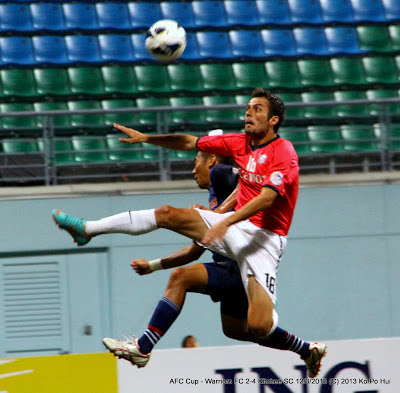 Jordi's (18) goal led the Kitchee's revival in their AFC Cup match against Warriors FC at Jalan Besar Stadium back in March 2013