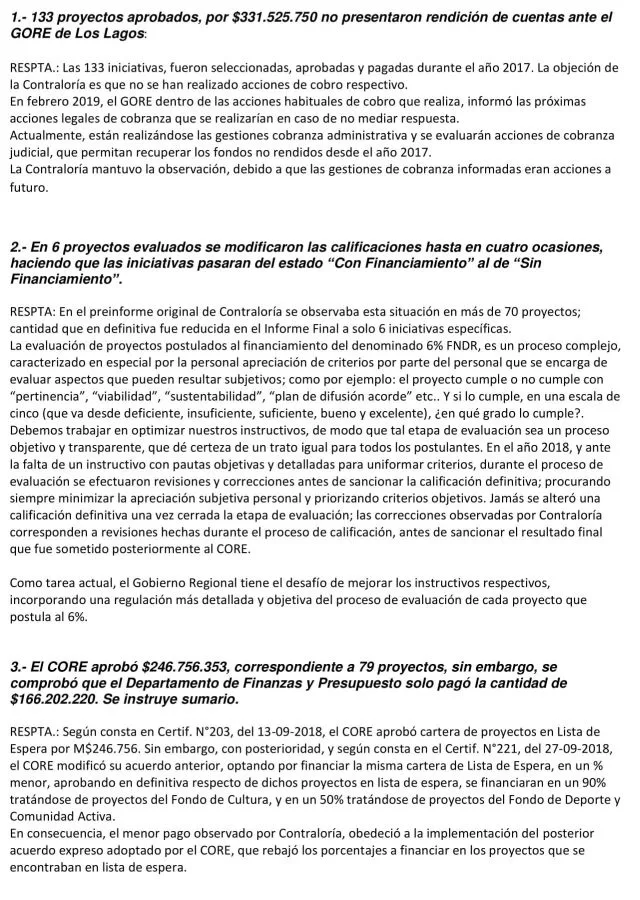 Intendente responde a cuestionamientos tras informe de la Controloría