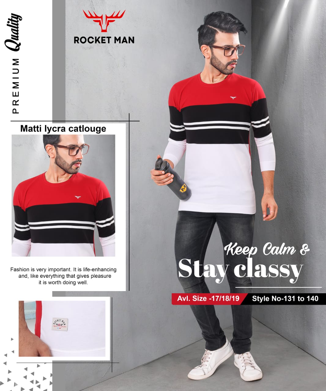 Style No. 131 To 140 Rocketman Mens Tshirts Manufacturer Wholesaler