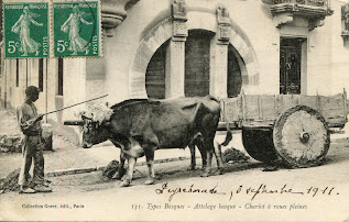 pays basque autrefois attelage paysan agriculture