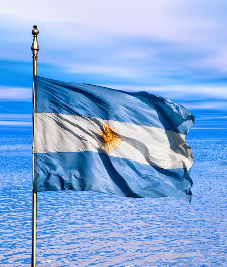 Hermosa Bandera de Argentina.