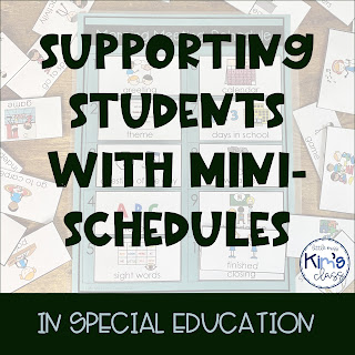 Using Mini Schedules in Special Education