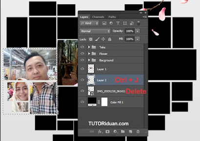 Foto Kolase Bentuk LOVE Free PSD