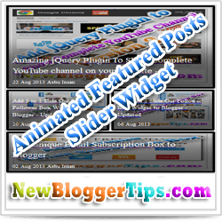 Animated Featured Posts Slider Widget For Blogger