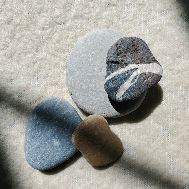 Four pebbles.