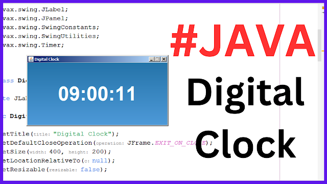 Java Digital Clock In Netbeans