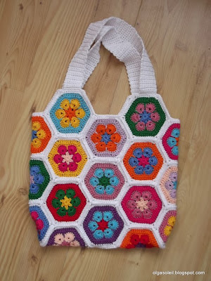 African Flower Hexagon Bag