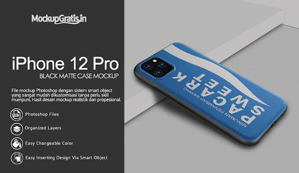 Mockup Blackmatte Case iPhone 12 Pro