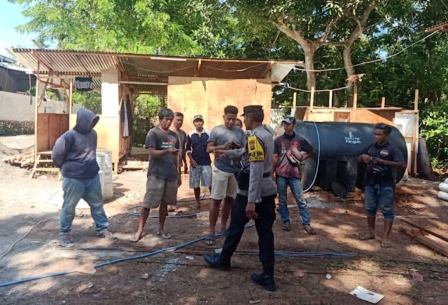 Polsek Kuta Selatan Tertibkan Penduduk Non Permanen di Bedeng Proyek Pecatu