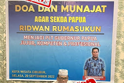 Doa dan Munajat Ridwan Rumasukun Jadi Plt Gubernur Papua Hoax