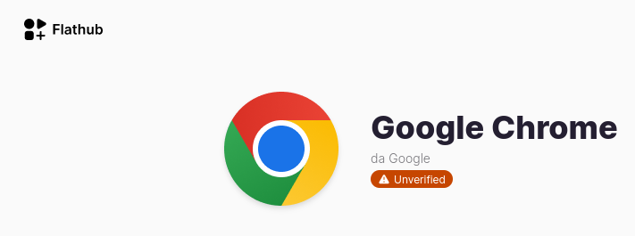 Google Chrome in flatpak non è verificata