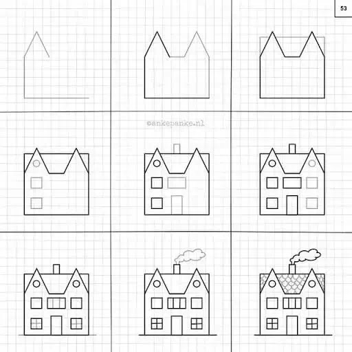 Aprende Como Dibujar una Casa Paso a Paso - Ideas y Referencias