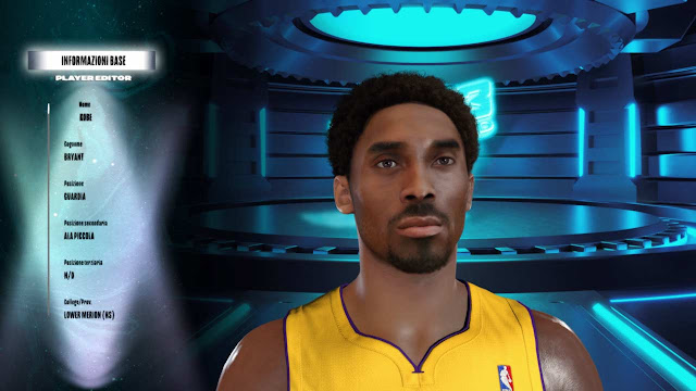 NBA 2K23 Kobe Bryant Cyberface Afro