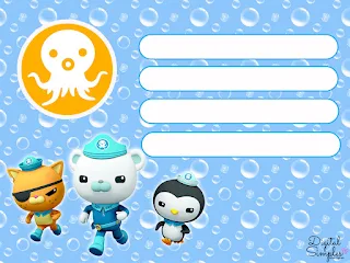 Octonauts Free Printable Invitations, Labels or Cards.