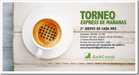 en GolfCanal os proponen Torneos Open Express, todos los segundos jueves de cada mes