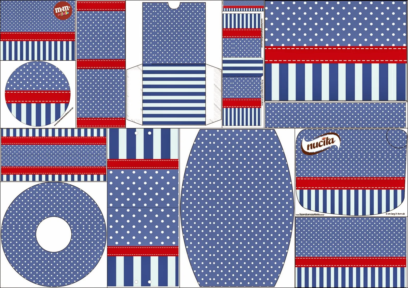 Blue Stripes and White Polka Dots: Free Printable Candy Bar Labels. 