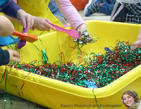 Holiday sensory bin ideas from Paula's Preschool and Kindergarten