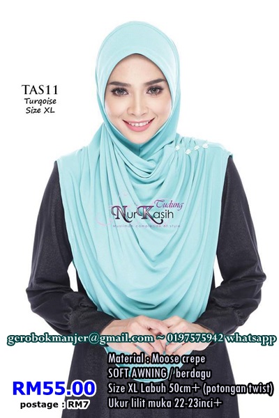 TUDUNG TWIST MOSSCREPE ANISAH NURKASIH XL