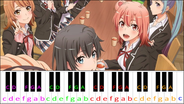 Megumi no Ame (Oregairu OP 3) Piano / Keyboard Easy Letter Notes for Beginners