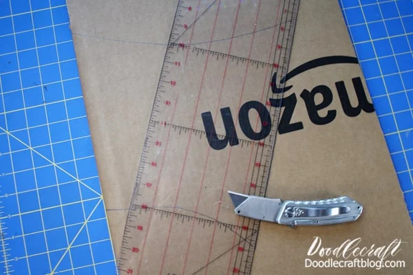 Use the razor to cut the cardboard.