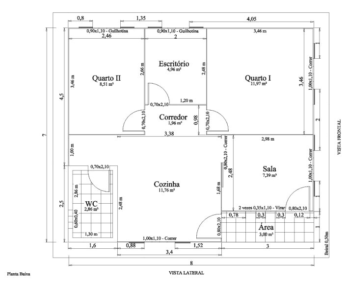 Projetos de sobrados pequenos e modernos Decorando  - projetos de sobrados modernos