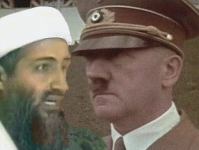 osama bin laden and hitler. in laden and hitler. Osama