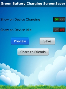 Green Battery Charging ScreenSaver v2.0 BlackBerry Apps