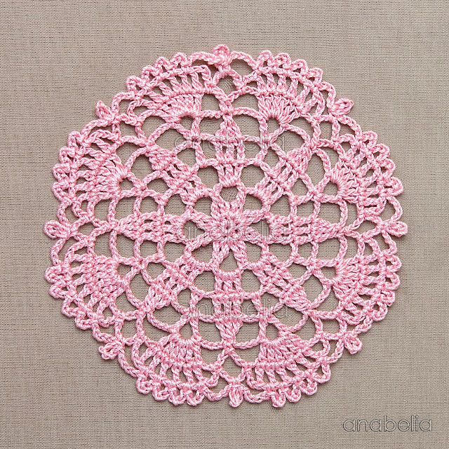 Crochet lace motifs free patterns by Anabelia Craft Design