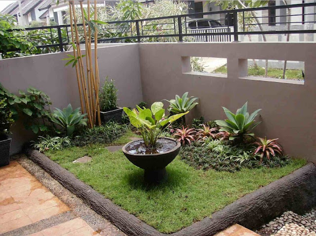 desain taman minimalis di lahan sempit depan rumah