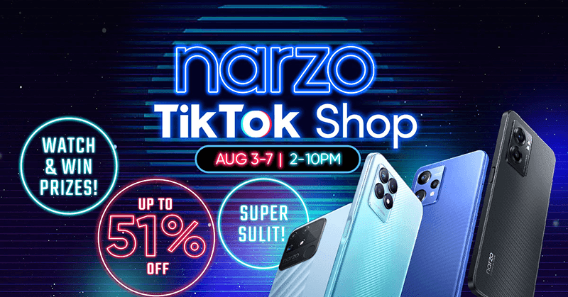 Deal: Get up to 51 percent off narzo products during its TikTok Shop opening!