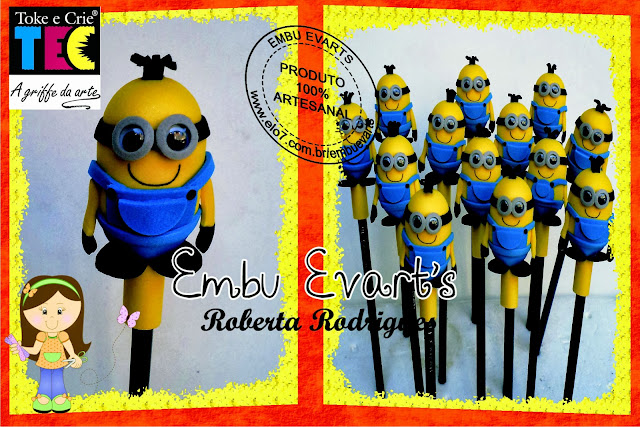 lápis decorado minions