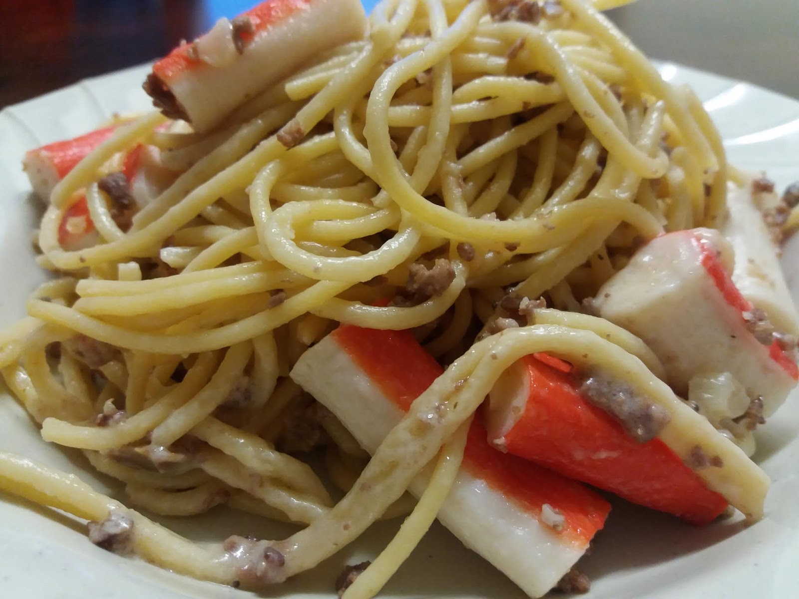 Resepi Spaghetti Carbonara Bebola Daging - Rungon h