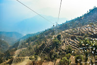 Mountain views from manakamana ropeway