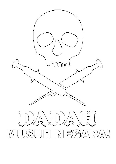 Poster Dadah Musuh Negara - Gambar Mewarna  Colouring Picture