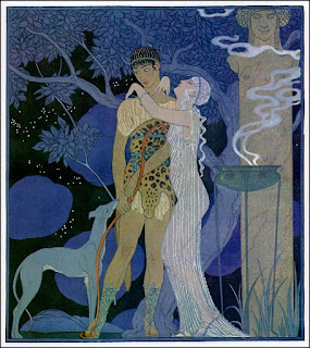 Homossexualidade na Grécia Antiga - Virgindade Masculina - Hipólito e Fedra, de Georges Barbier (1922)