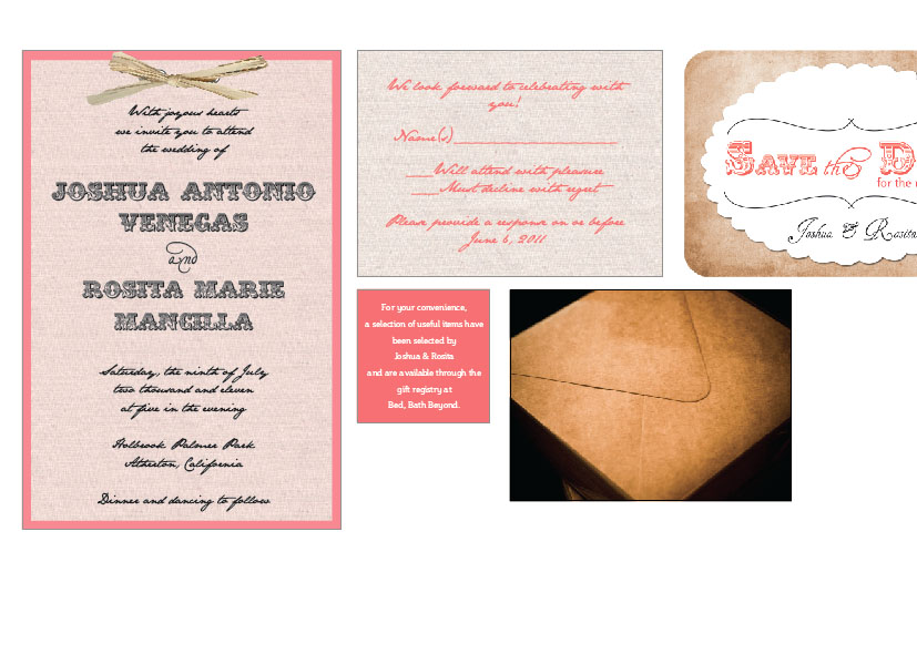 First look Wedding invitation suite