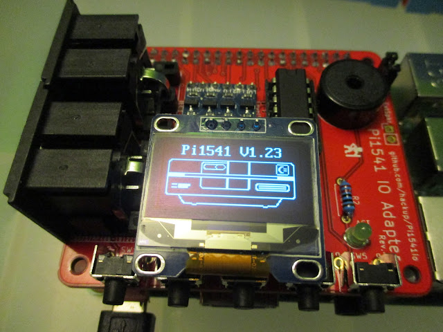 Pi1541 HAT with OLED display for the Raspberry Pi 3+