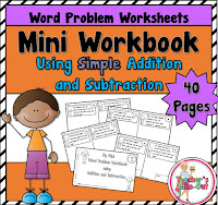  Simple Word Problems in a Mini Workbook